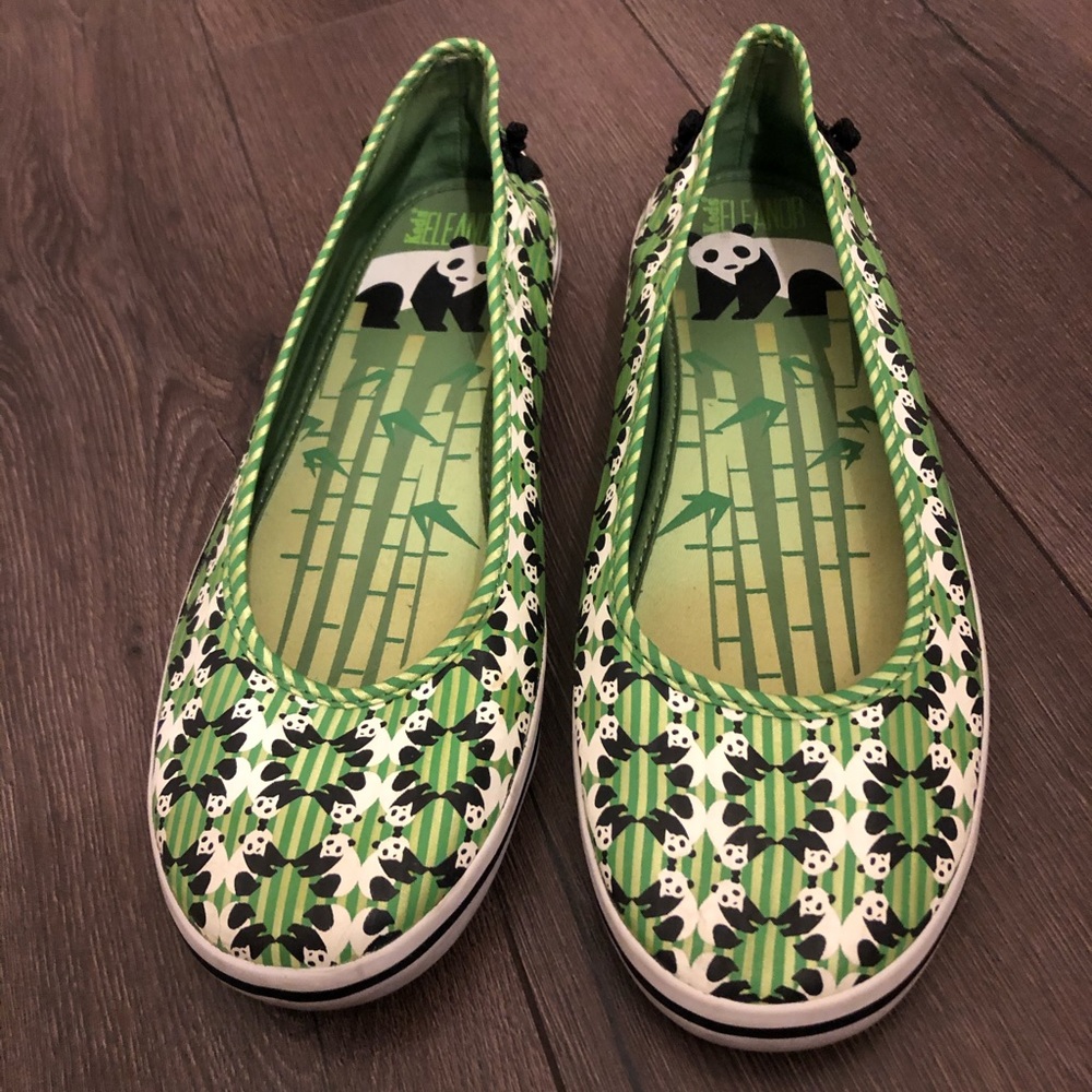 Keds Eleanor Green Panda slip on shoe- Size 9